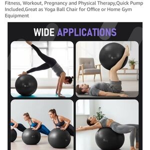 Black Yoga Ball Chair